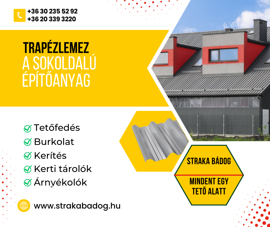 Trapézlemez a sokoldalú építőanyag